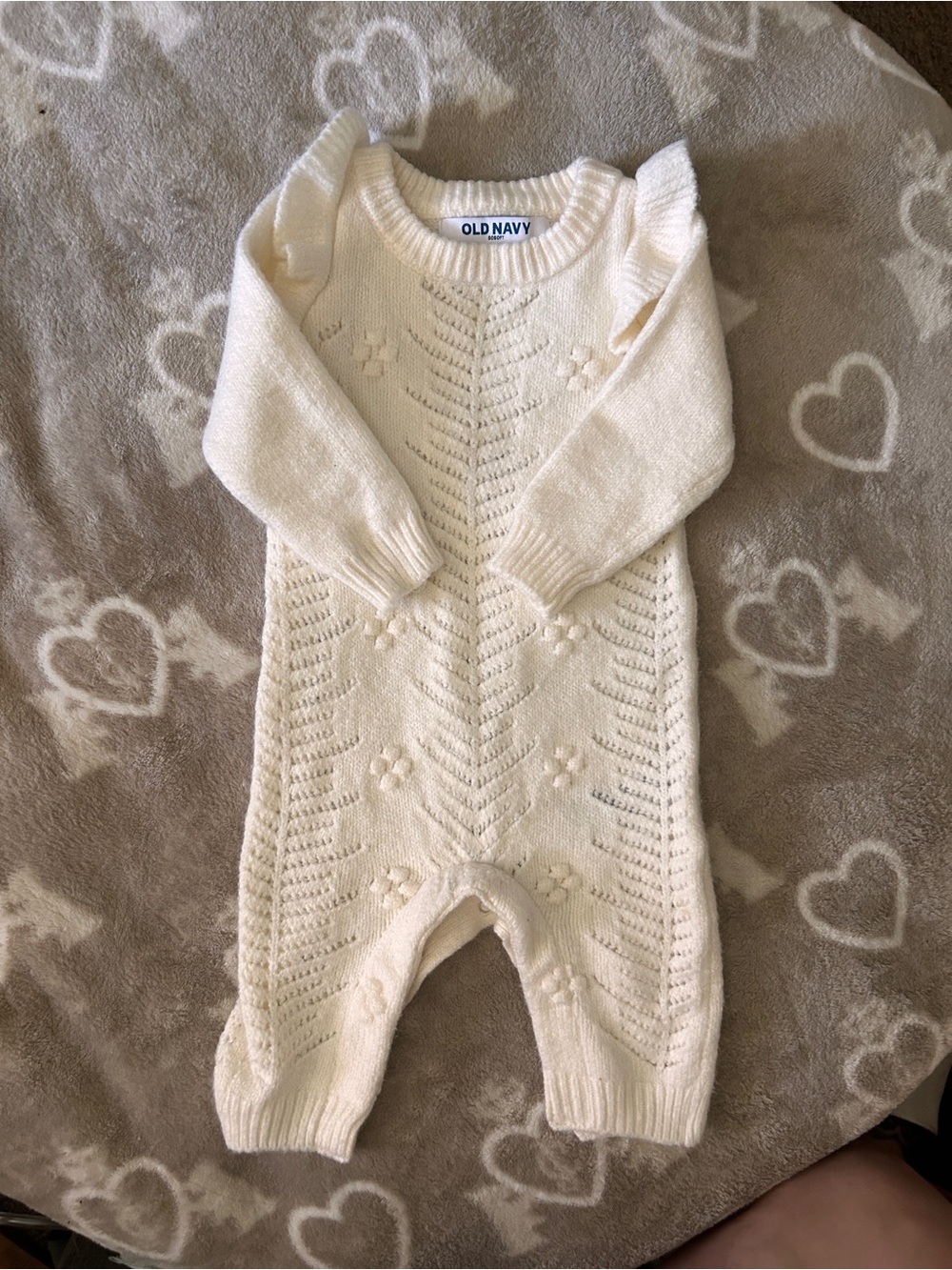 Old Navy Cream Knit Sweater  One-Piece